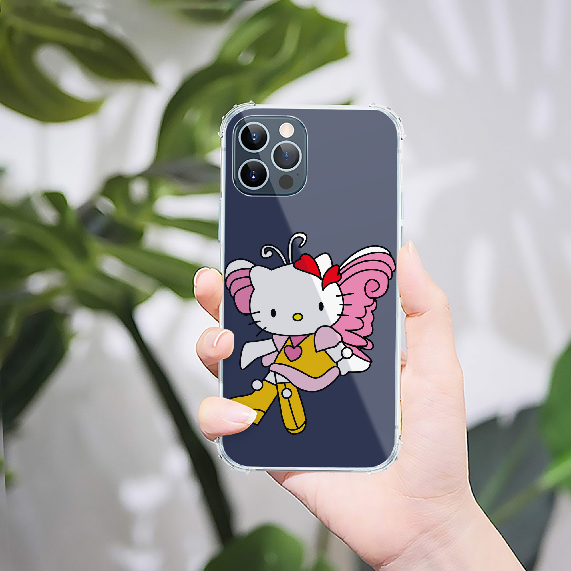 （画像用） Hello Kitty ハローキティ 【iPhone 12シリーズ対応】透明スマホケース（クリアソフトケース）